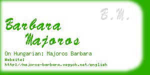 barbara majoros business card